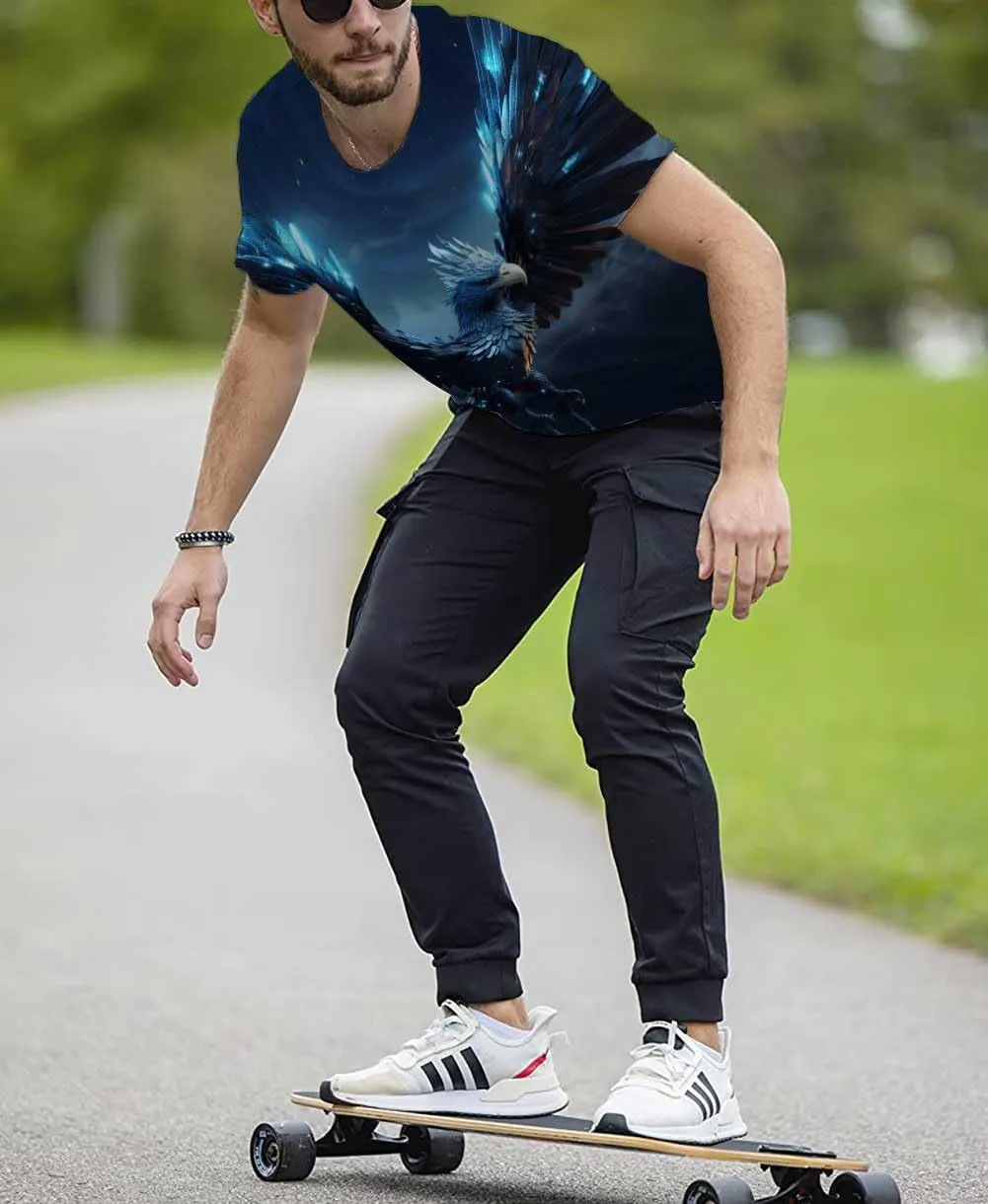 Men's Tees-Soft Fitted Cool Design Graphic T Shirt