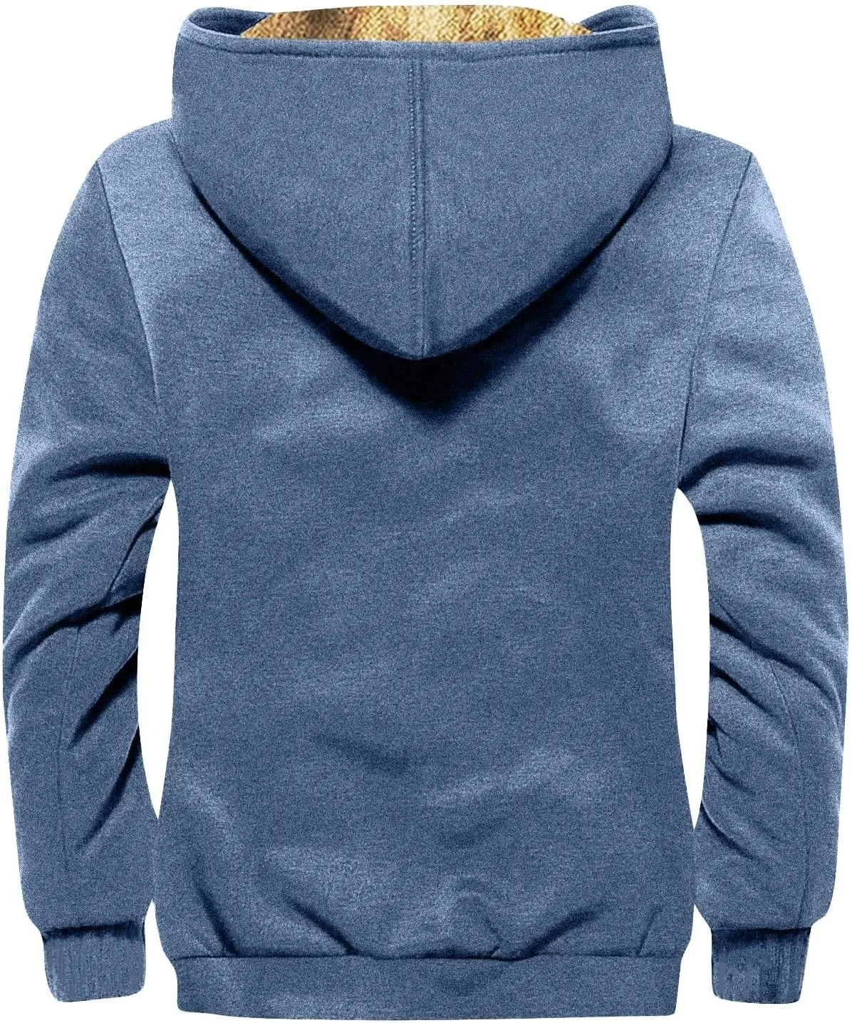 Mens Vintage Fleece Jacket Sherpa Lined Winter Coats Faux Tactical Jackets Casual Zipper Varsity Coat Plus Size
