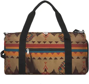 Mens Womens Gym Bag, Native American Print Duffle Bags,travel Gym Duffle Bag,garment Duffle Bag,gym Bag with Shoe Compartment