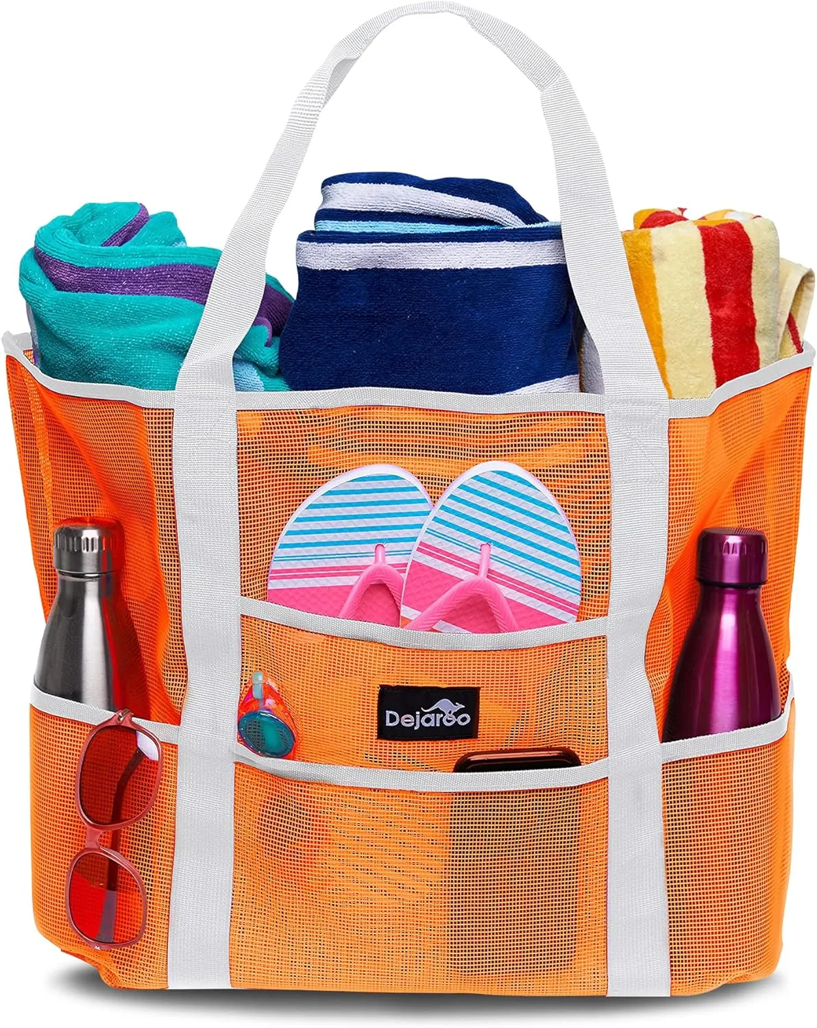 Mesh Sand Free Bag - Strong Lightweight Bag For Beach & Vacation Essentials. Tons of Storage!