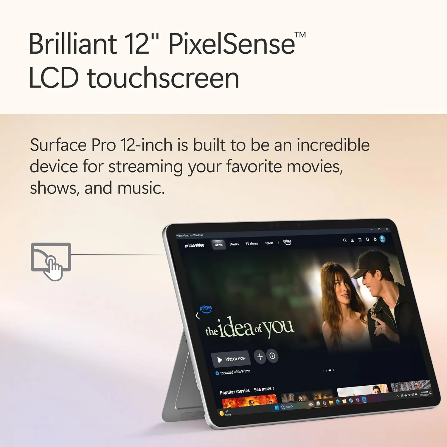 Microsoft Surface Pro 2-in-1 Laptop/Tablet (2025), Windows 11 Copilot  PC, 12" Touchscreen Display, Snapdragon X Plus (8 Core), 16GB RAM, 512GB Storage, Platinum