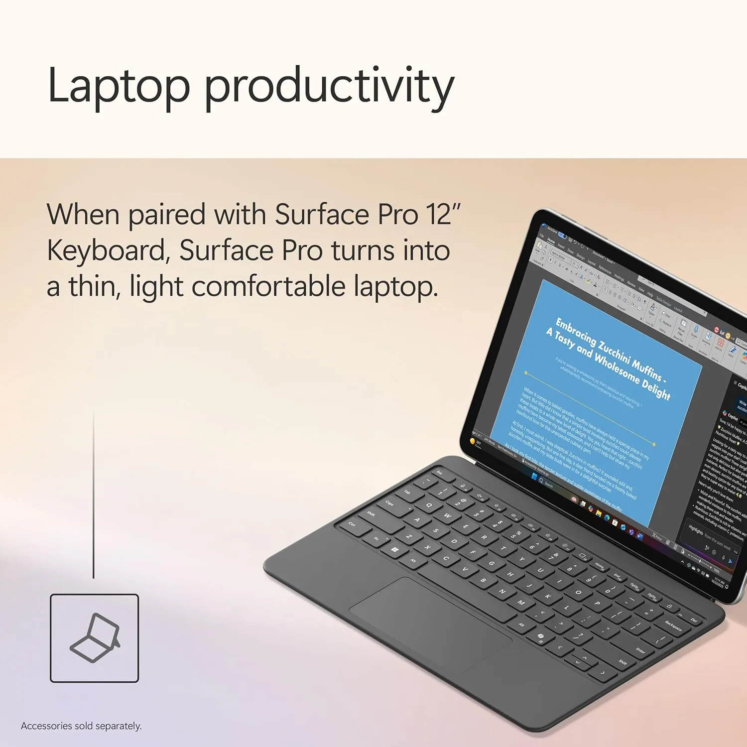 Microsoft Surface Pro 2-in-1 Laptop/Tablet (2025), Windows 11 Copilot  PC, 12" Touchscreen Display, Snapdragon X Plus (8 Core), 16GB RAM, 512GB Storage, Platinum