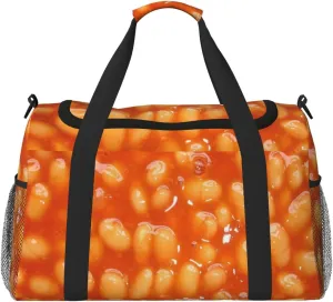 Microwave Baked Beans Travel Duffel Bag Large Foldable Waterproof Overnight Bag For Beach Swim Bags Pool Sports Gym