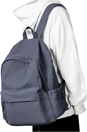 Middle School Backpack For Men Women Simple Backpack For College Students Aesthetic High School Bag Waterproof Bookbag For Teens Girls Boys（Blue purple）