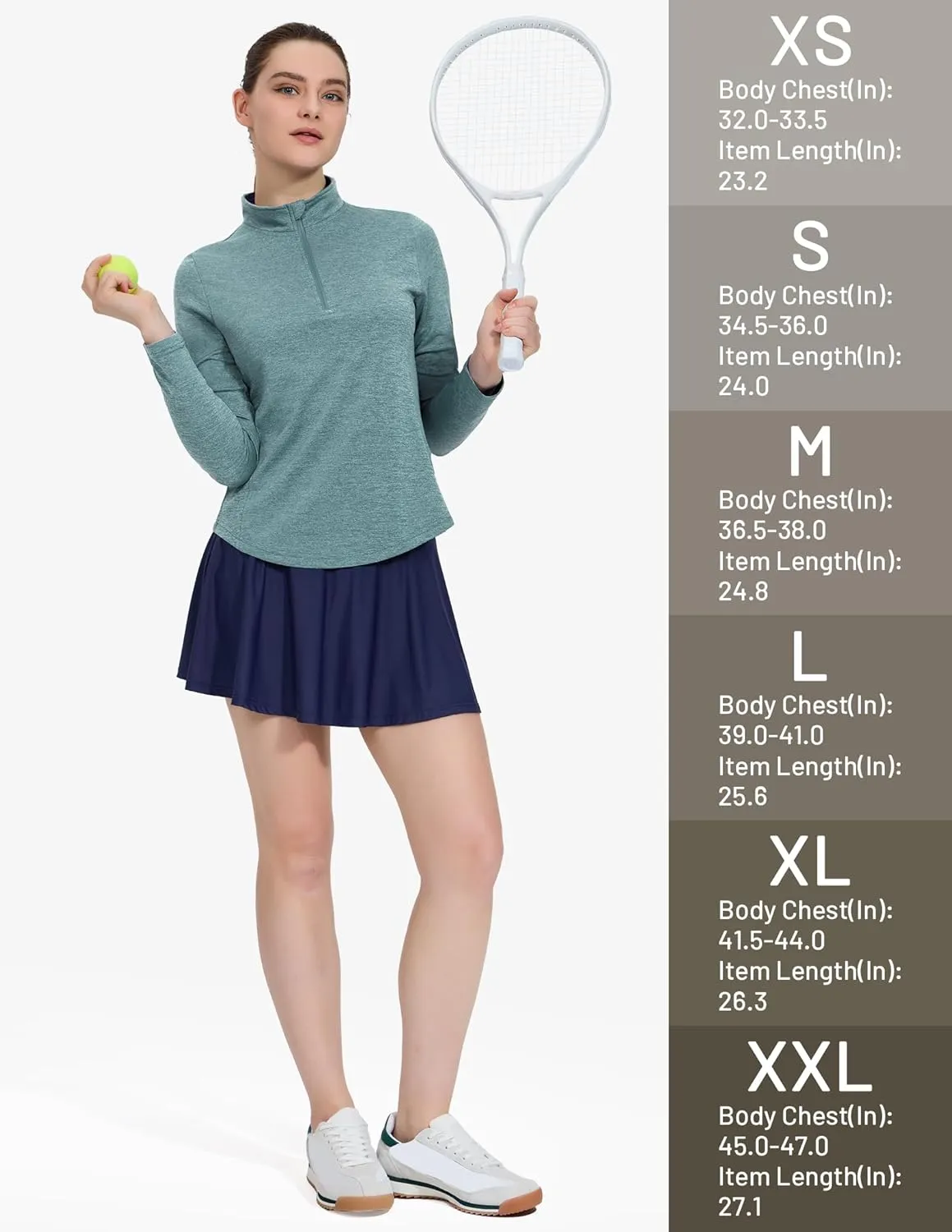 MIER Long Sleeve Workout Shirts for Women Quarter Zip Athletic Pullover Dry Fit Flowy Golf Running UV Sun Shirts,1/4 Zip