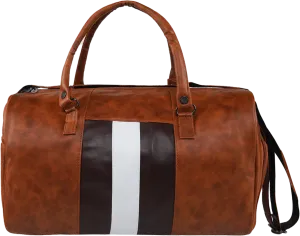 Mike Bags Duffle Bag with Shoe Compartment - Brown