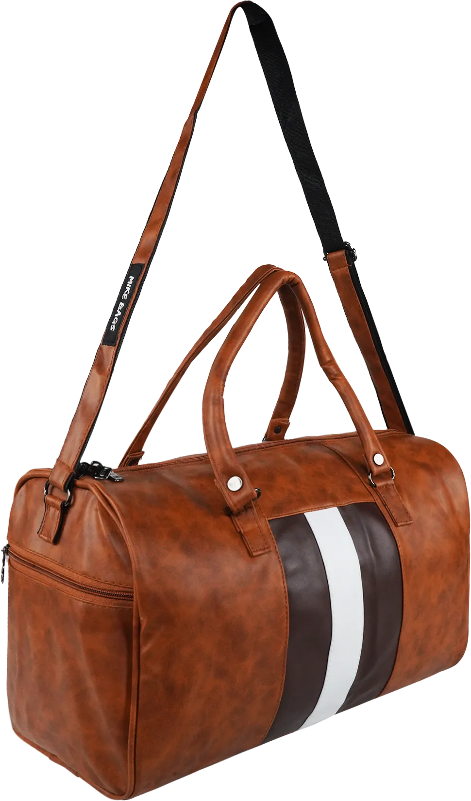 Mike Bags Duffle Bag with Shoe Compartment - Brown