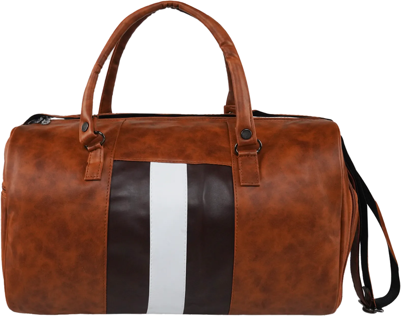 Mike Bags Duffle Bag with Shoe Compartment - Brown