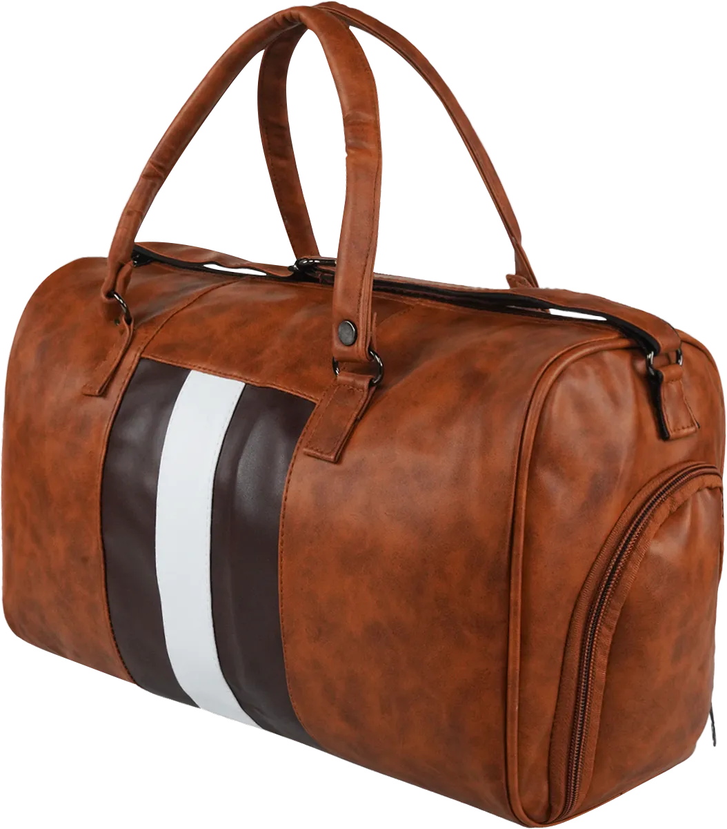 Mike Bags Duffle Bag with Shoe Compartment - Brown