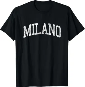 Milano Texas TX Vintage Athletic Sports Design T-Shirt