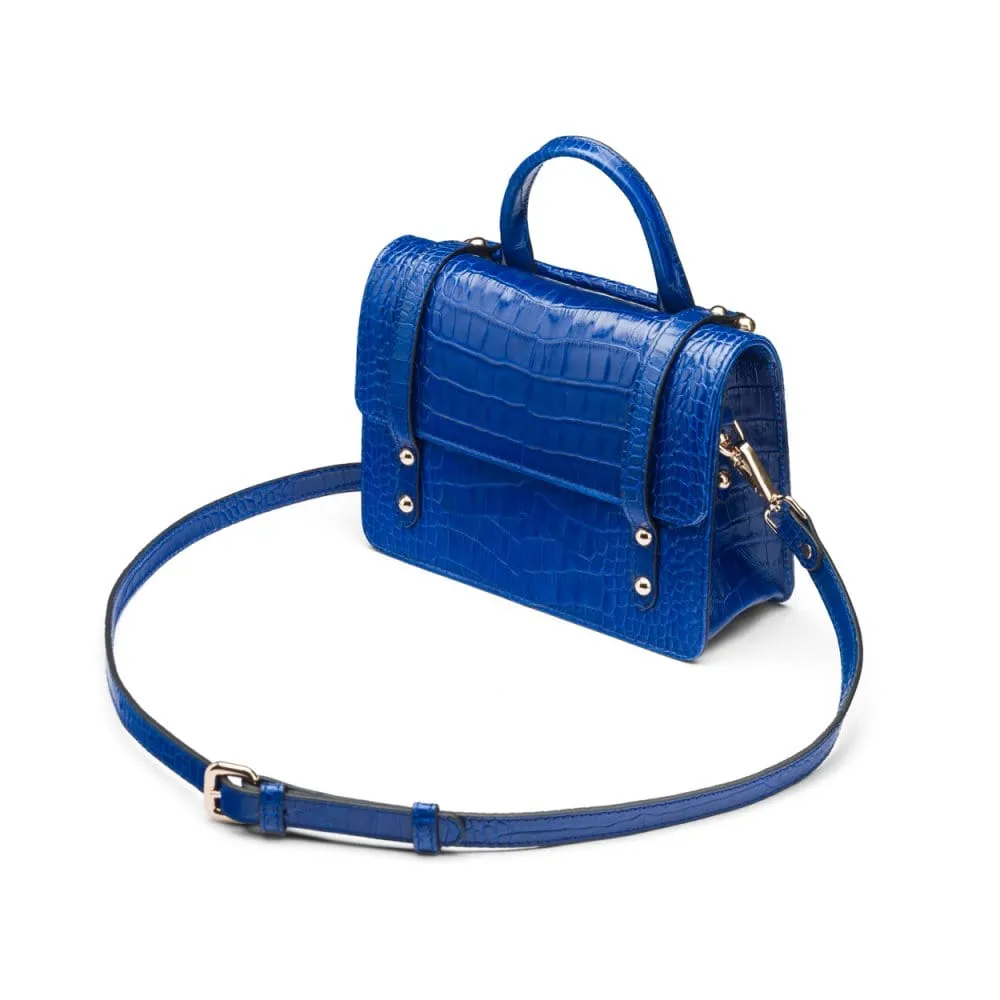 Mini Harmony Music Handbag - Cobalt Croc-Effect