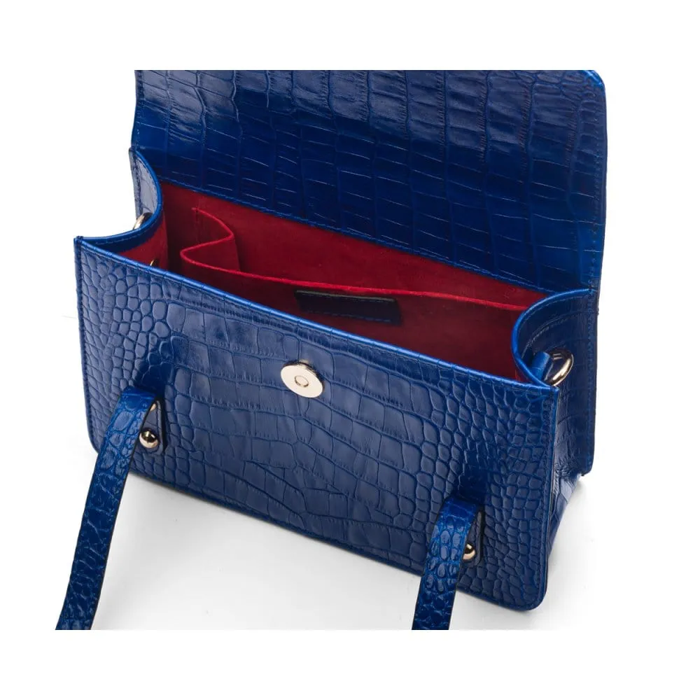 Mini Harmony Music Handbag - Cobalt Croc-Effect