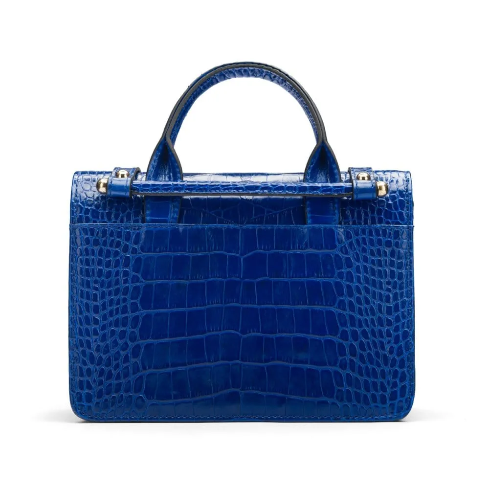 Mini Harmony Music Handbag - Cobalt Croc-Effect