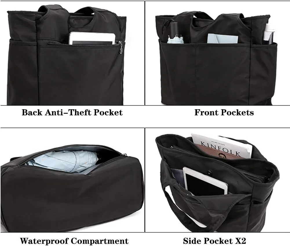 MINTEGRA Nylon Large Tote for Women Waterproof Shoulder Handbag Fashion Work Bag Functional Clinical Bag