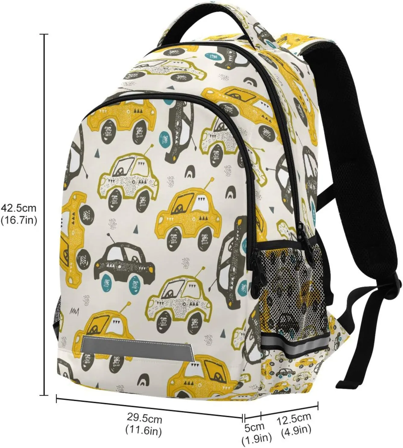 MNSRUU Car School Backpack for Kids 5-12 yrs,Cartoon Car Backpack Kindergarten School Bag
