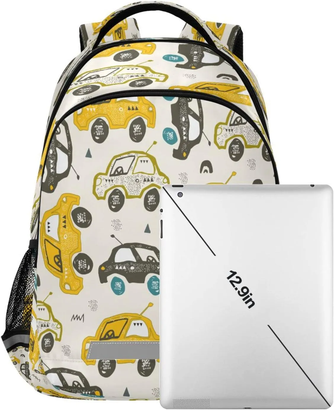 MNSRUU Car School Backpack for Kids 5-12 yrs,Cartoon Car Backpack Kindergarten School Bag