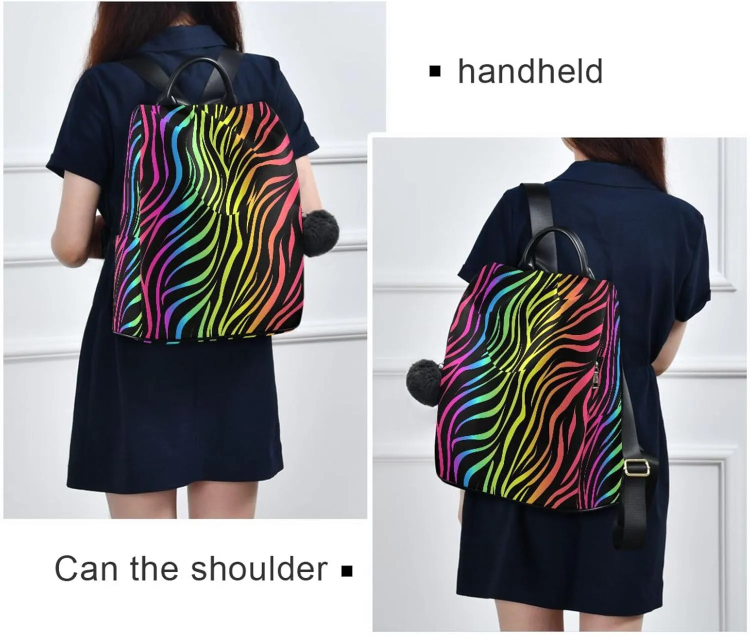 MNSRUU Women Backpack Purse Rainbow Abstract Backpack for Women Anti-theft Shoulder Bag Carry On Backpack Lightweight Rucksack Fashion Travel Ladies Bags