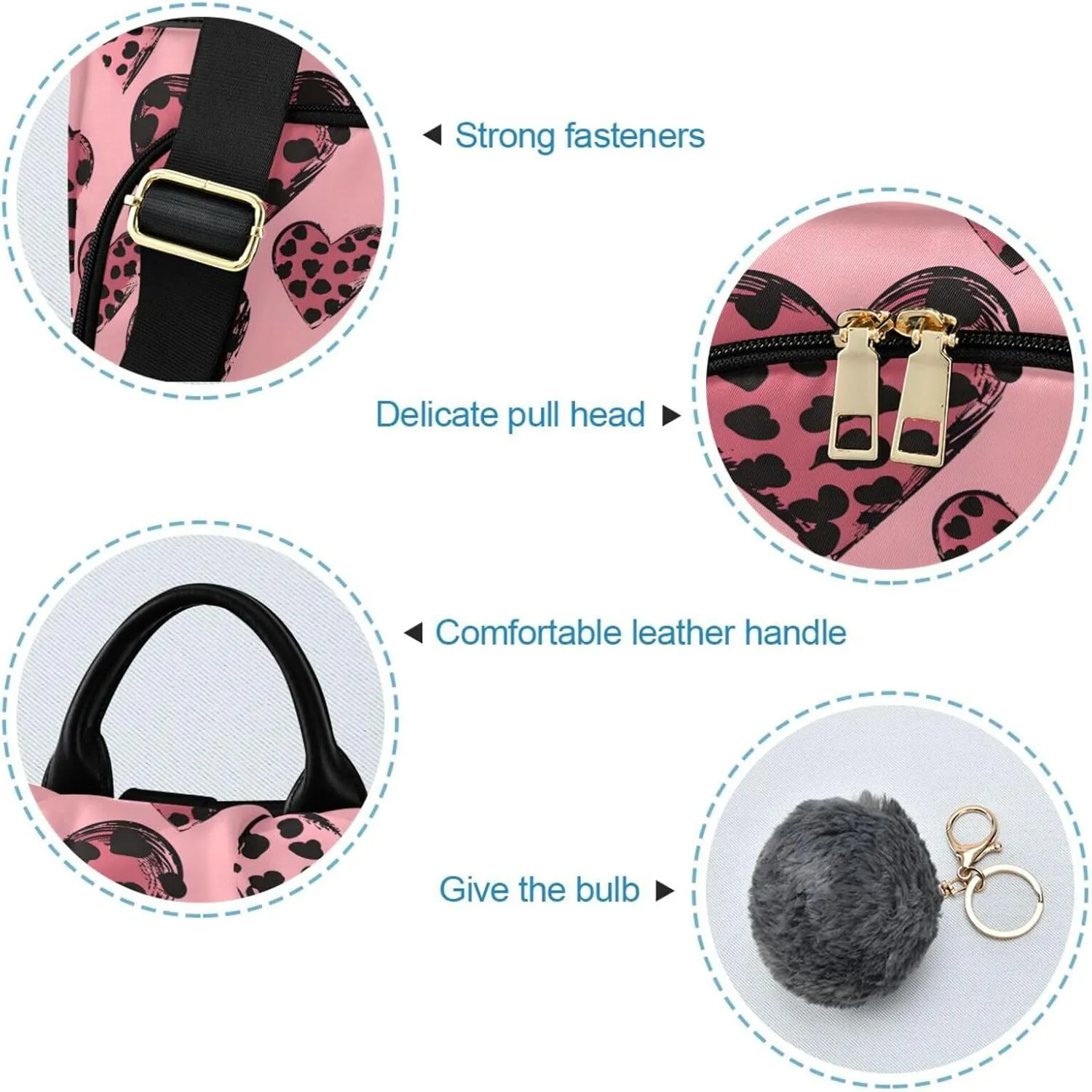 MNSRUU Women Backpack Purse Red Heart Backpack for Women Anti-theft Shoulder Bag Carry On Backpack Lightweight Rucksack Fashion Travel Ladies Bags