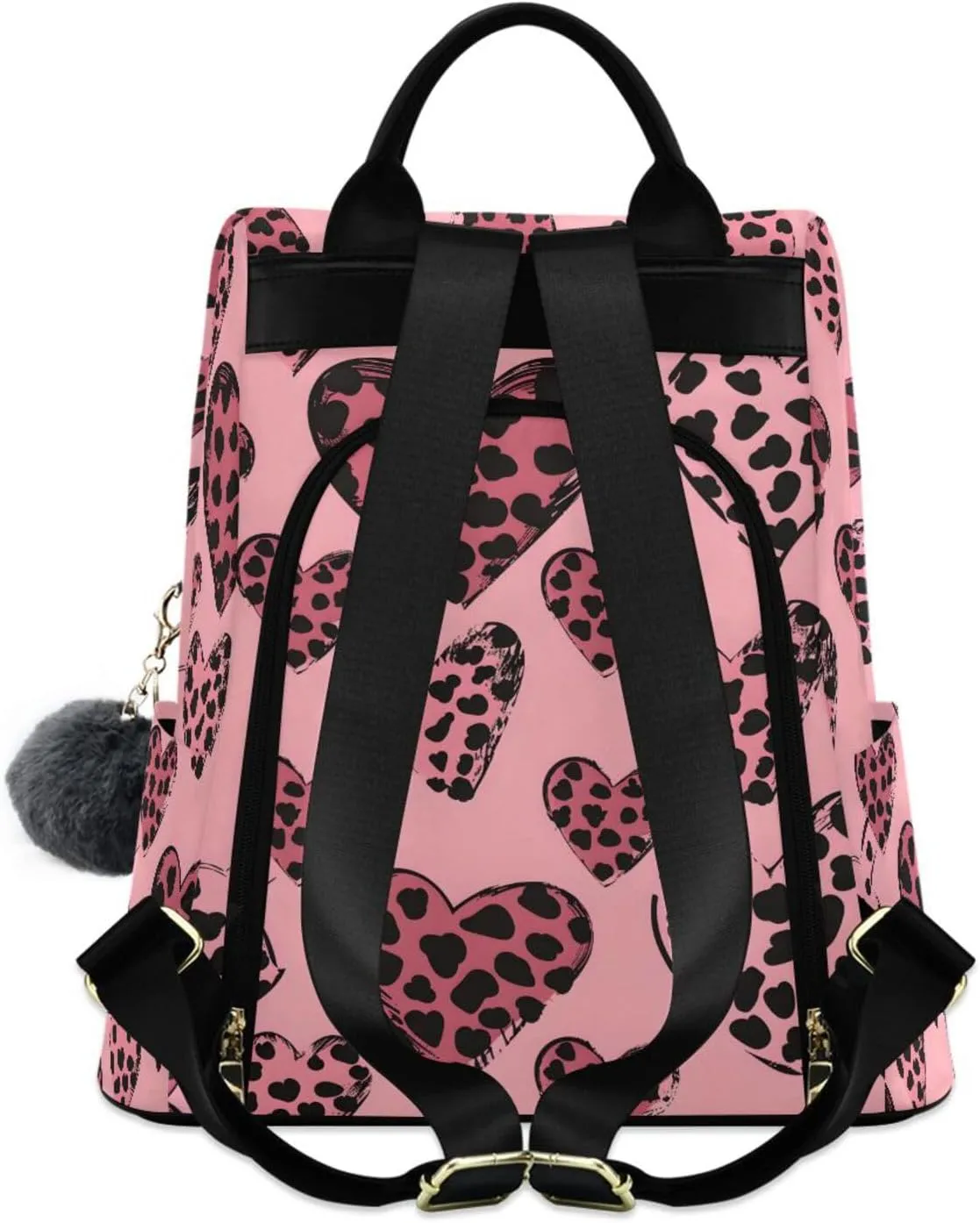 MNSRUU Women Backpack Purse Red Heart Backpack for Women Anti-theft Shoulder Bag Carry On Backpack Lightweight Rucksack Fashion Travel Ladies Bags
