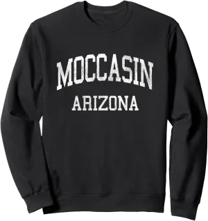 Moccasin Arizona AZ Vintage Athletic Sports Design Sweatshirt