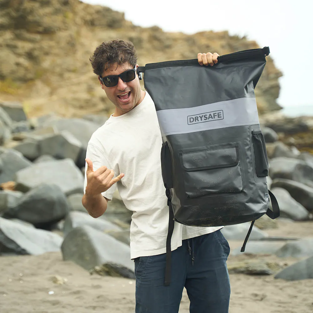 Mochila Outdoor LAFKEN 40 Lts 100% Impermeable DRYSAFE Negra