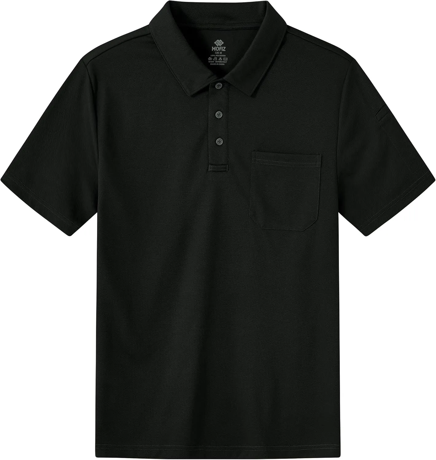 MoFiz Men's Polo Shirts Short Sleeve Lightweight Quick Dry Fit Polo Golf Summer Solid Athletic T-Shirts
