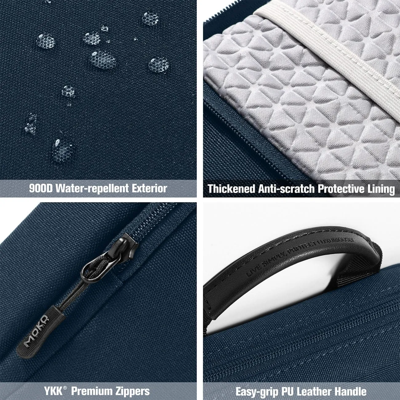 MoKo iPad Sleeve Tablet Bag,12.9 Inch iPad Carrying Case,360° Protective iPad Travel Case with Shoulder Strap,13 Inch New iPad Pro M4 & Air M2 2024,iPad Pro 12.9 M2&M1,Galaxy Tab S9 /S8  12.4, Indigo