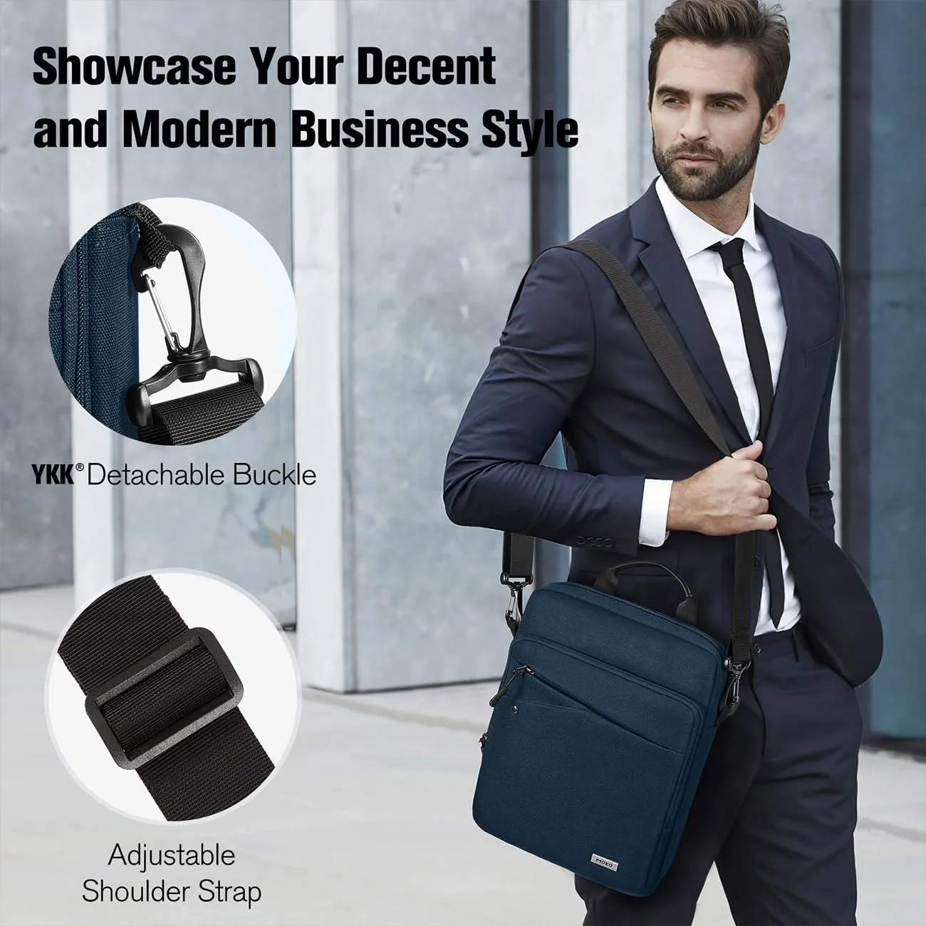 MoKo iPad Sleeve Tablet Bag,12.9 Inch iPad Carrying Case,360° Protective iPad Travel Case with Shoulder Strap,13 Inch New iPad Pro M4 & Air M2 2024,iPad Pro 12.9 M2&M1,Galaxy Tab S9 /S8  12.4, Indigo
