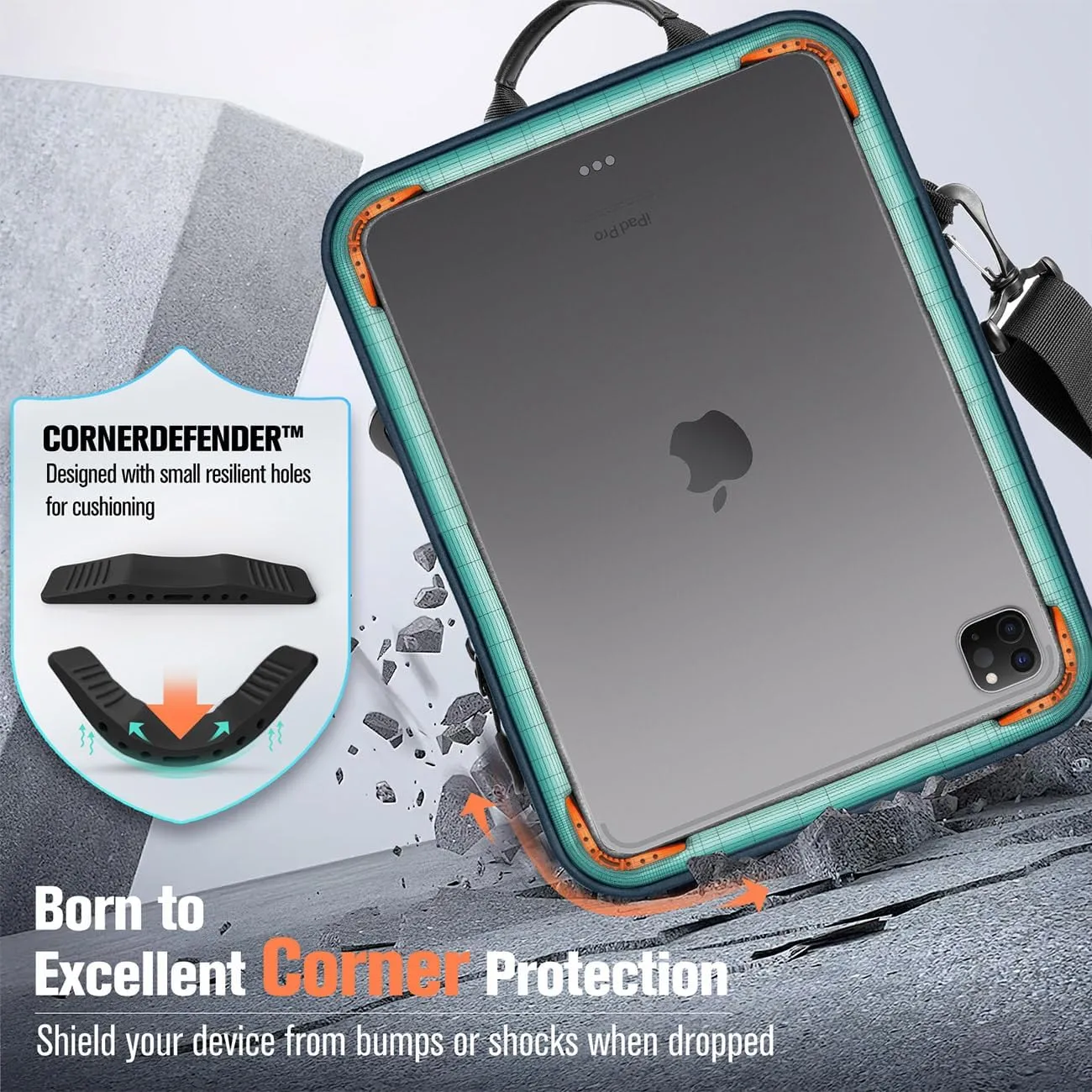 MoKo iPad Sleeve Tablet Bag,12.9 Inch iPad Carrying Case,360° Protective iPad Travel Case with Shoulder Strap,13 Inch New iPad Pro M4 & Air M2 2024,iPad Pro 12.9 M2&M1,Galaxy Tab S9 /S8  12.4, Indigo