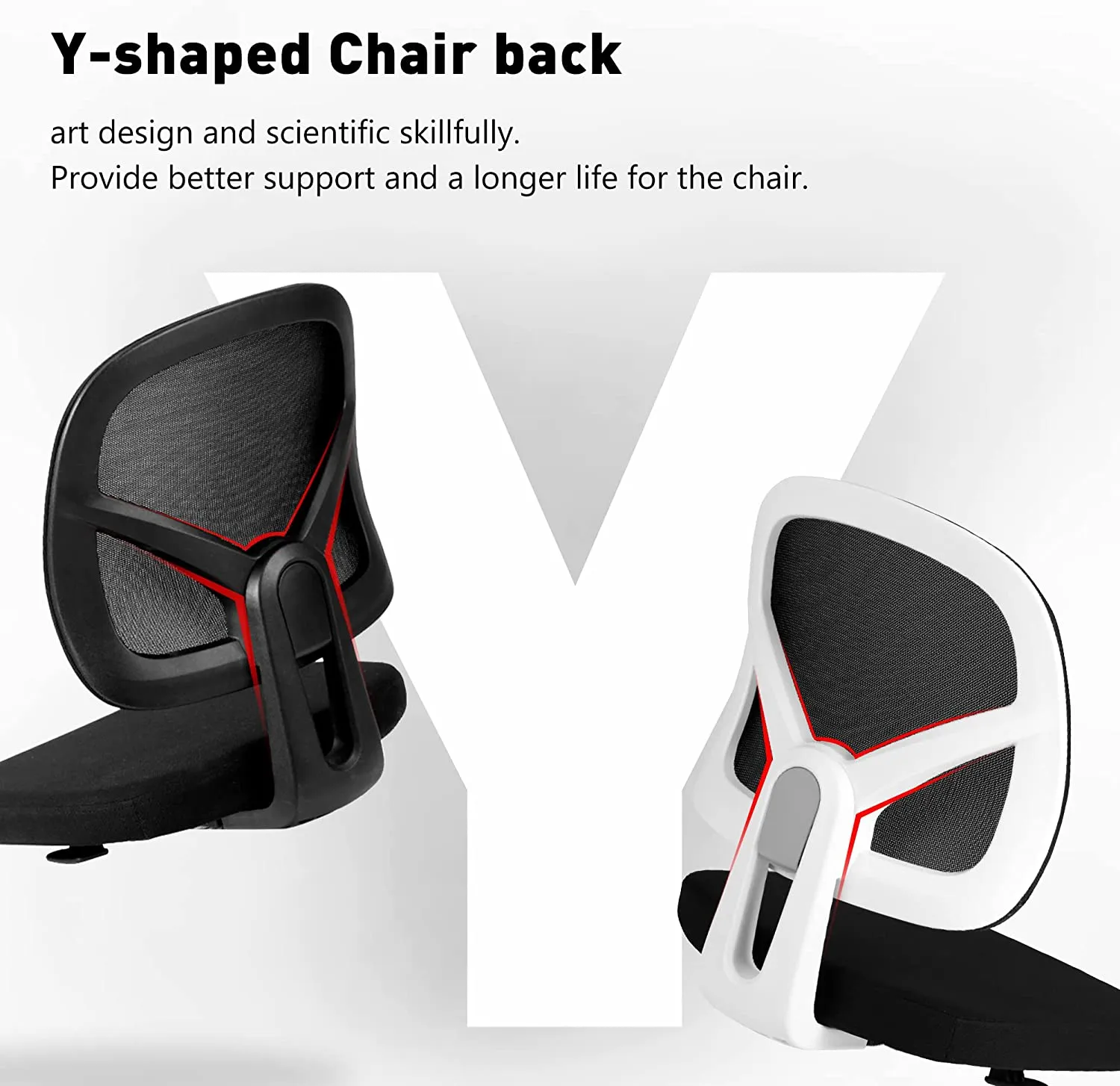 MOLENTS Swivel Computer Office Desk Chair, Low-Back Mesh Computer Chair, Ergonomic Adjustable Task Chair, Black
