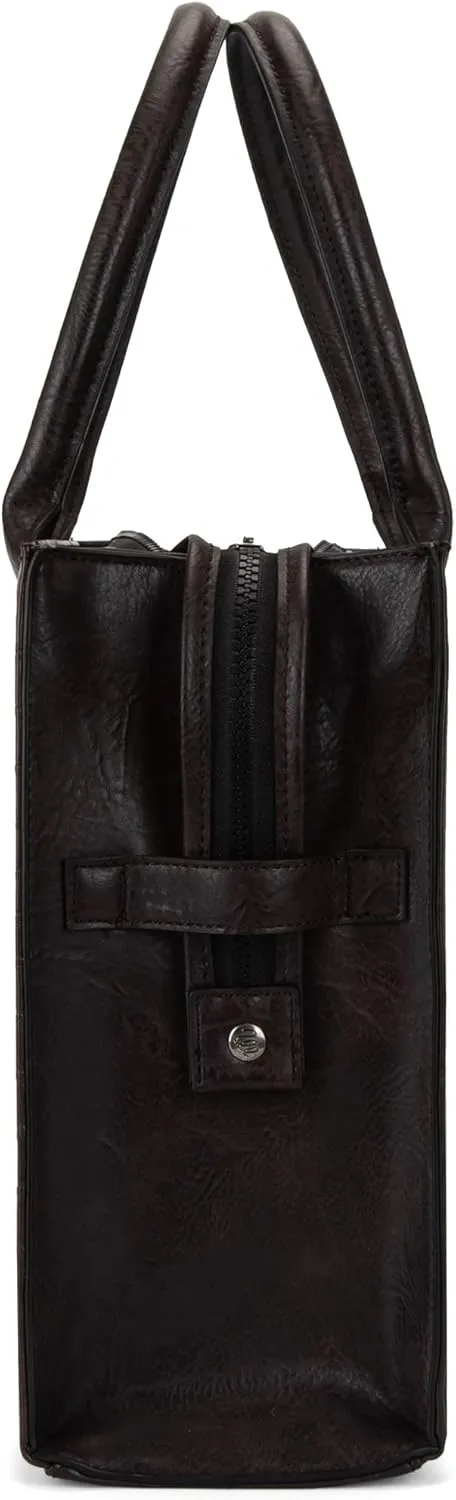 Montana West Wrangler Purse for Women Large Work Tote Bags with Strap Vintage Top-Handle Handbags