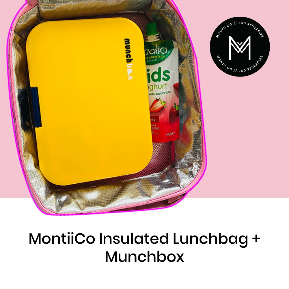 MontiiCo Insulated Lunch Bag - Block Land