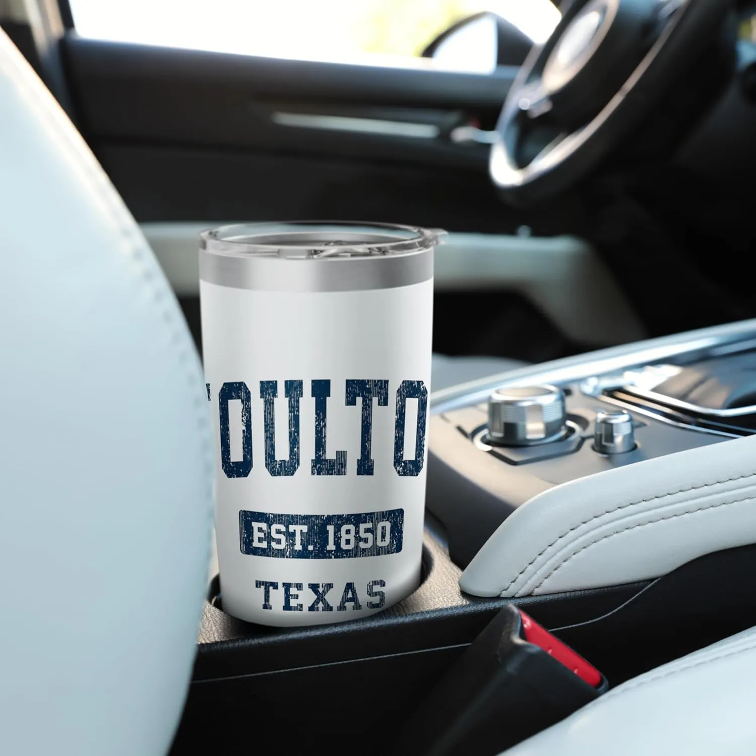 Moulton Texas TX Vintage Sports Established Navy Design Stainless Steel Insulated Tumbler
