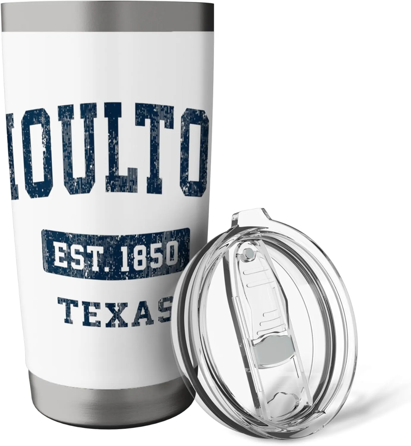 Moulton Texas TX Vintage Sports Established Navy Design Stainless Steel Insulated Tumbler