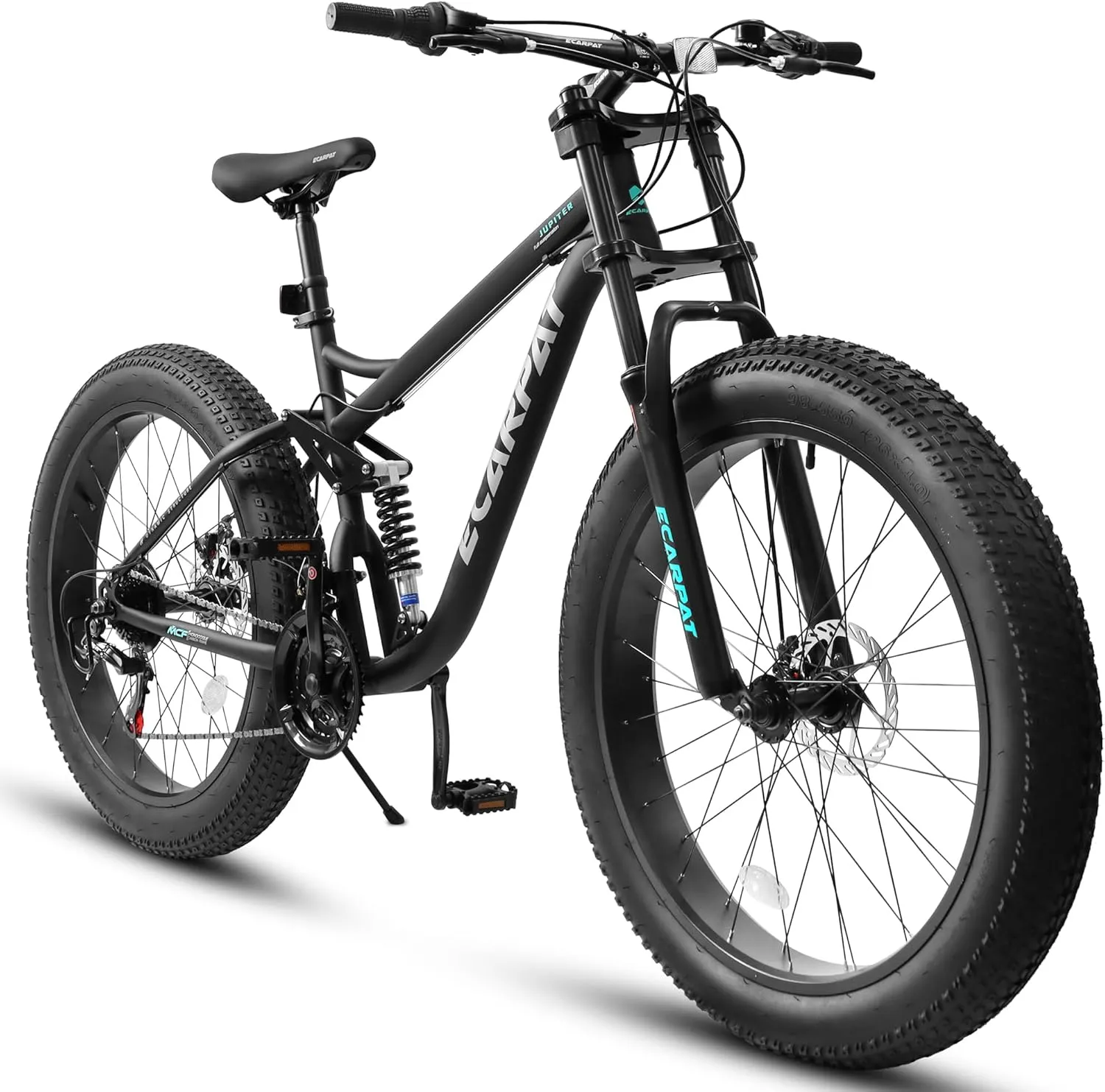 Mountain Bike 24 26 27.5 Inch Dual/Front Suspension Mens Womens Mountain Bike, 21 Speeds Dual Disc Brake, Carbon Steel Mountain Bike, Trail Beach Snow Commuter City Bikes, Birthday Gift Choice