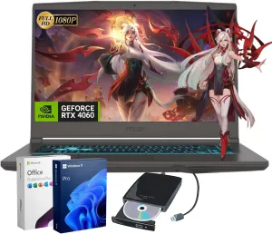 MSI Thin A15 Gaming Laptop - 15.6" 144Hz IPS Display, AMD Ryzen 9 8945HS(Up to 5.2GHz), GeForce RTX 4060, Blue Backlit Keyboard, 32 GB DDR5, 1TB SSD, Windows 11 Pro, MS Office Pro, Net Weight 1.86kg