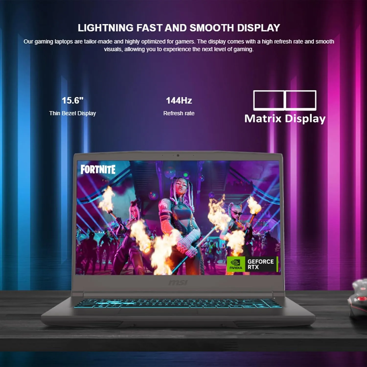 MSI Thin A15 Gaming Laptop - 15.6" 144Hz IPS Display, AMD Ryzen 9 8945HS(Up to 5.2GHz), GeForce RTX 4060, Blue Backlit Keyboard, 32 GB DDR5, 1TB SSD, Windows 11 Pro, MS Office Pro, Net Weight 1.86kg