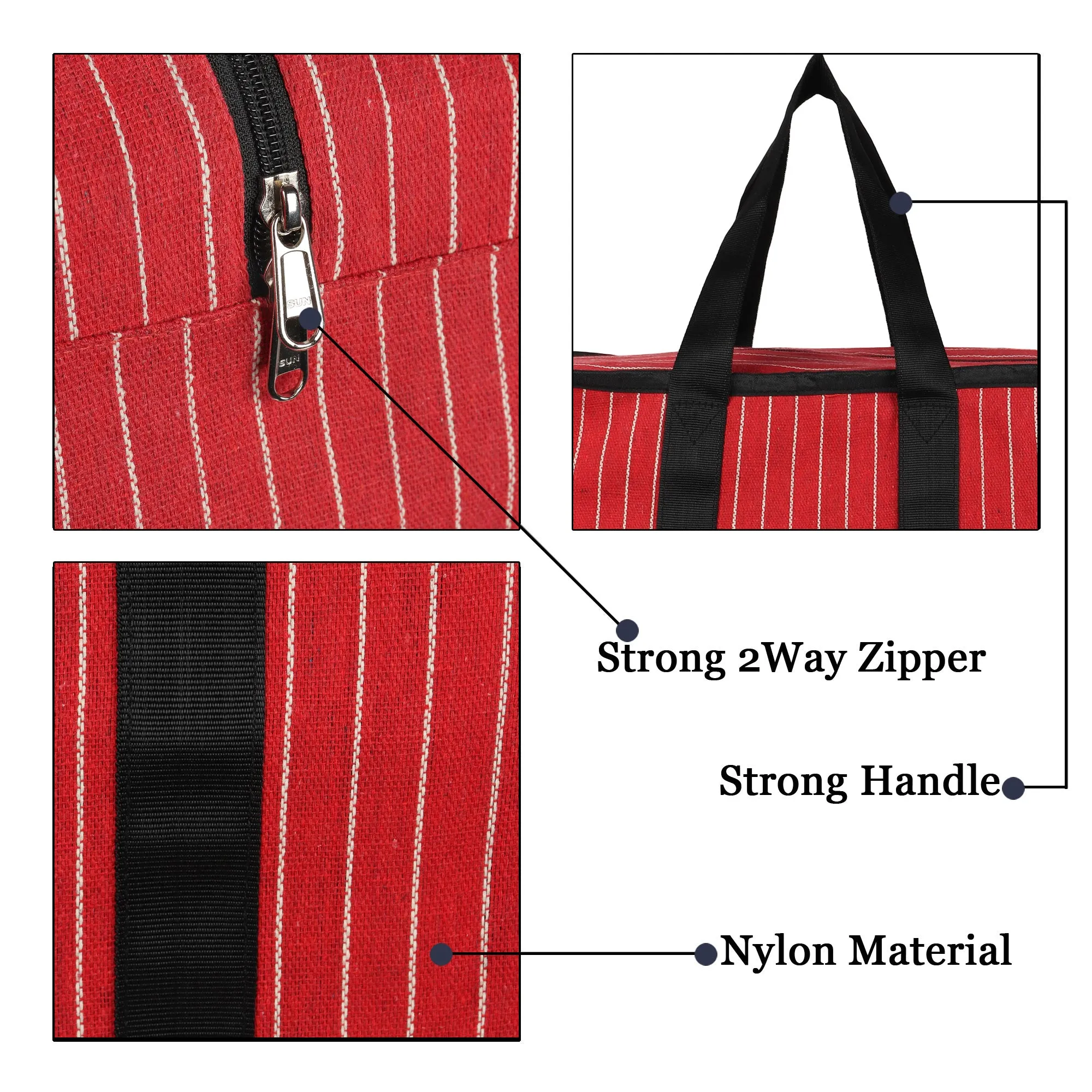 Multipurpose Large Heavy Duty Storage Organizer Reusable Canvas Shopper Bag