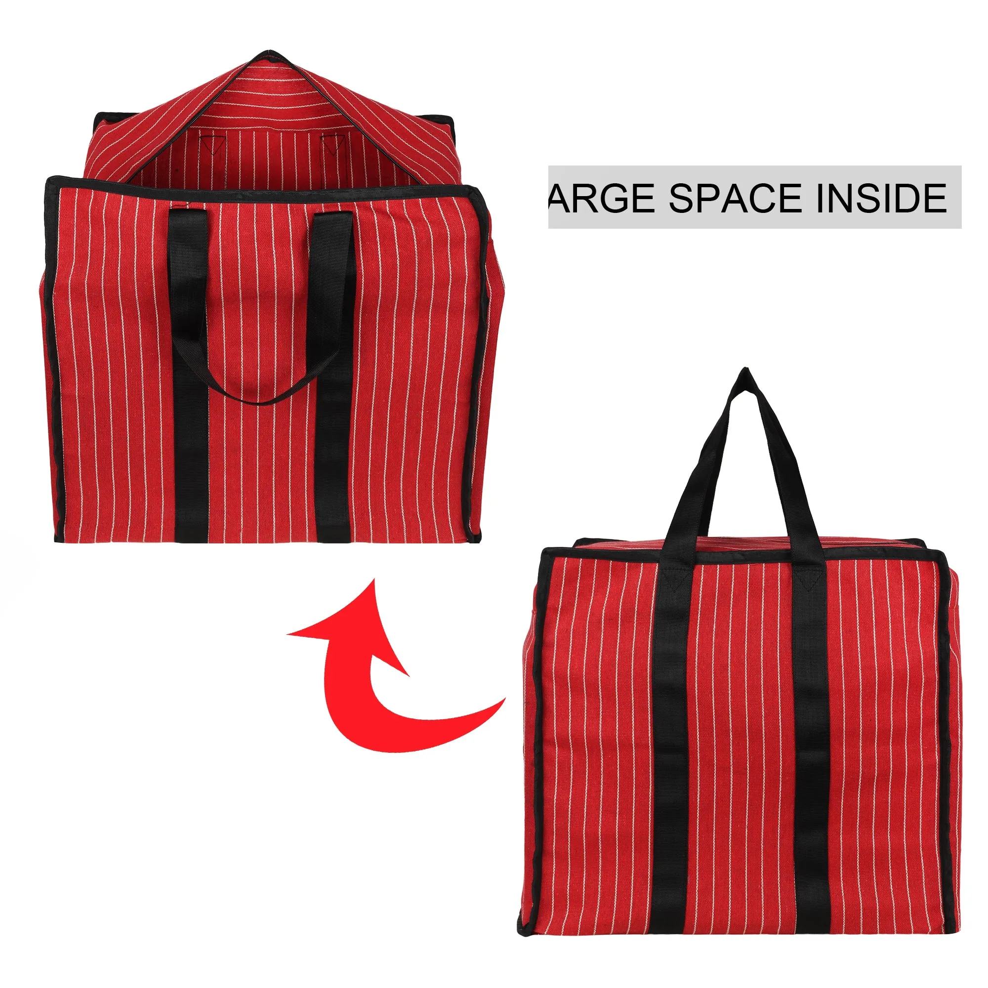 Multipurpose Large Heavy Duty Storage Organizer Reusable Canvas Shopper Bag