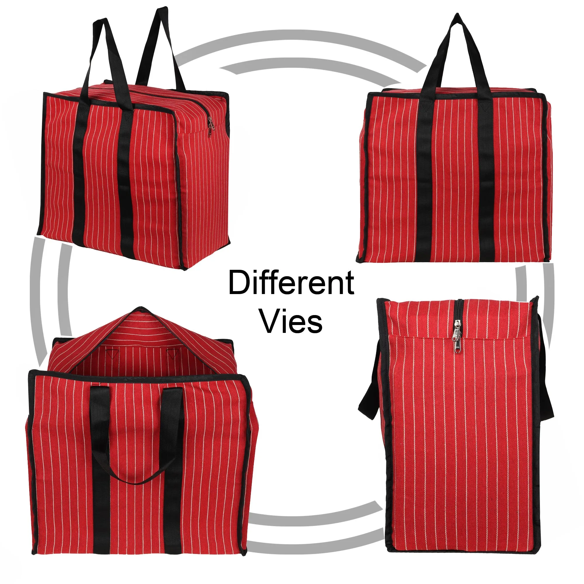 Multipurpose Large Heavy Duty Storage Organizer Reusable Canvas Shopper Bag