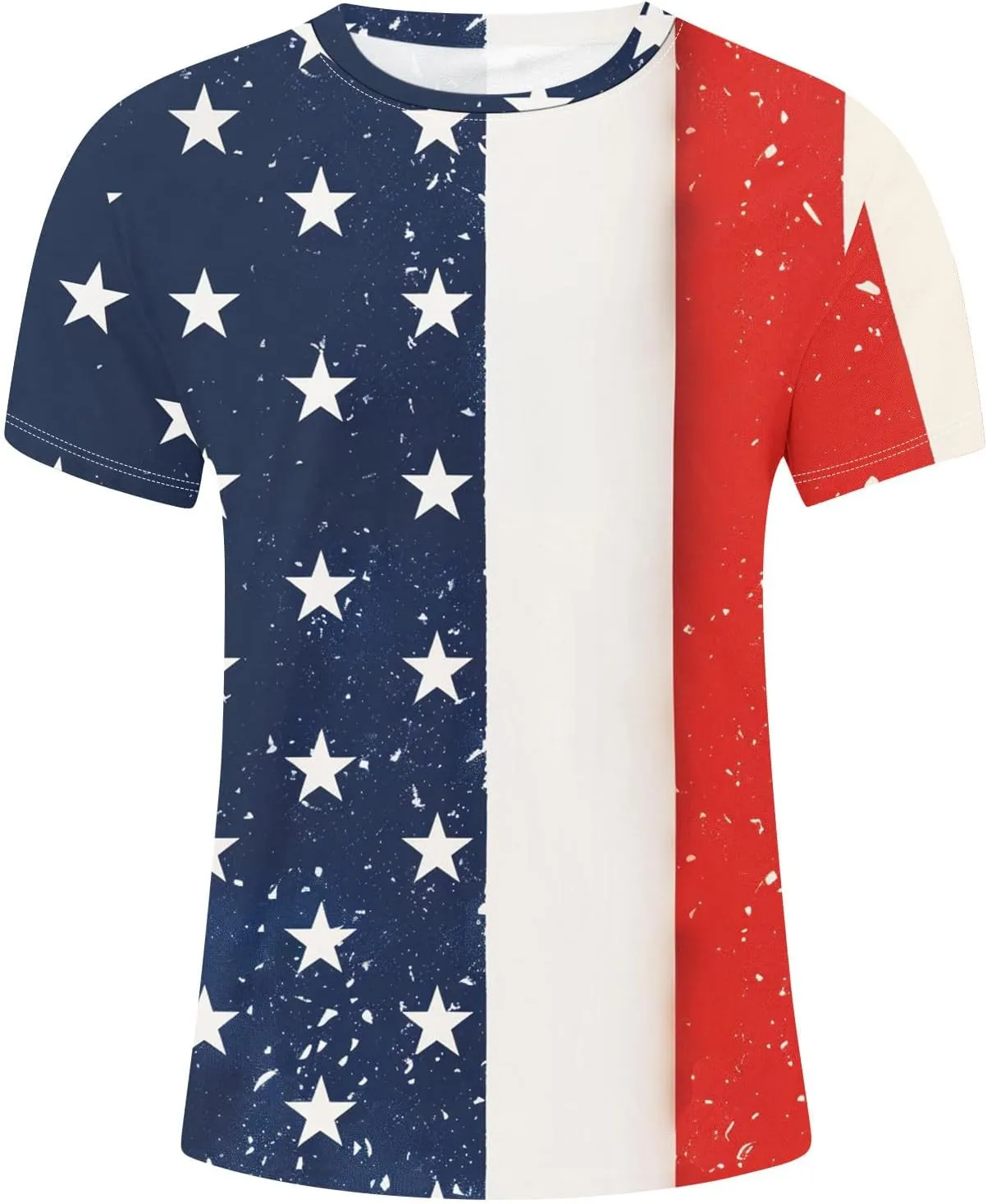 Muscularfit Mens 4th of July Shirt Casual Stylish Short Sleeve Stars Stripe American Flag Graphic Tee Shirts Fashion Pullover