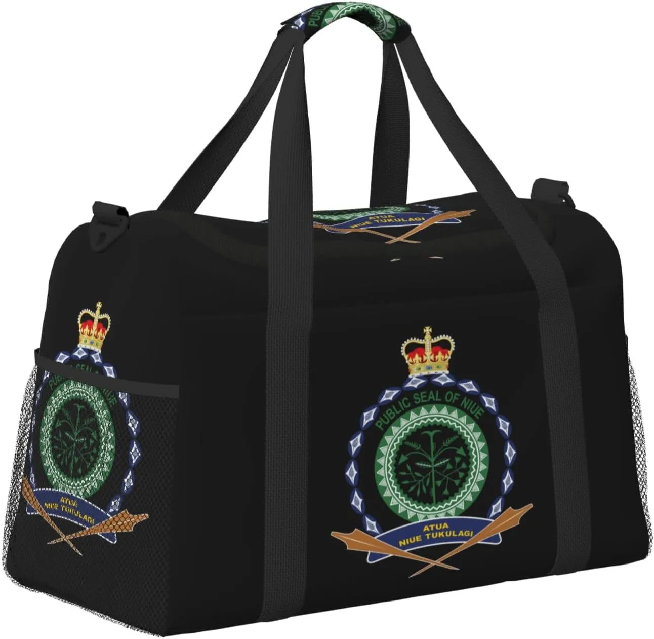 National Emblem Of Niue Travel Duffel Bag Large Foldable Waterproof Overnight Bag For Beach Swim Bags Pool Sports Gym