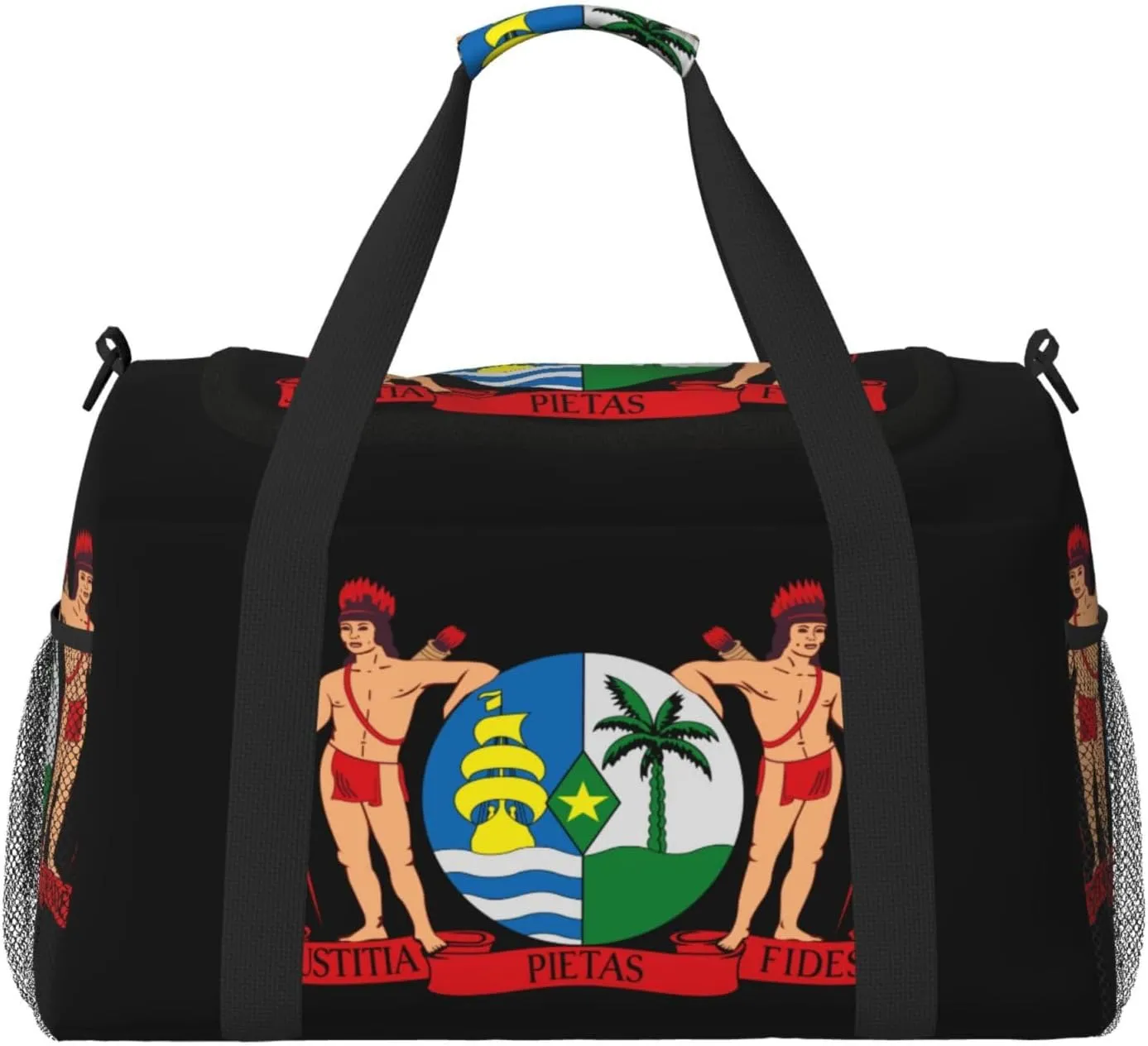 National Emblem Of Suriname Travel Duffel Bag Large Foldable Waterproof Overnight Bag For Beach Swim Bags Pool Sports Gym