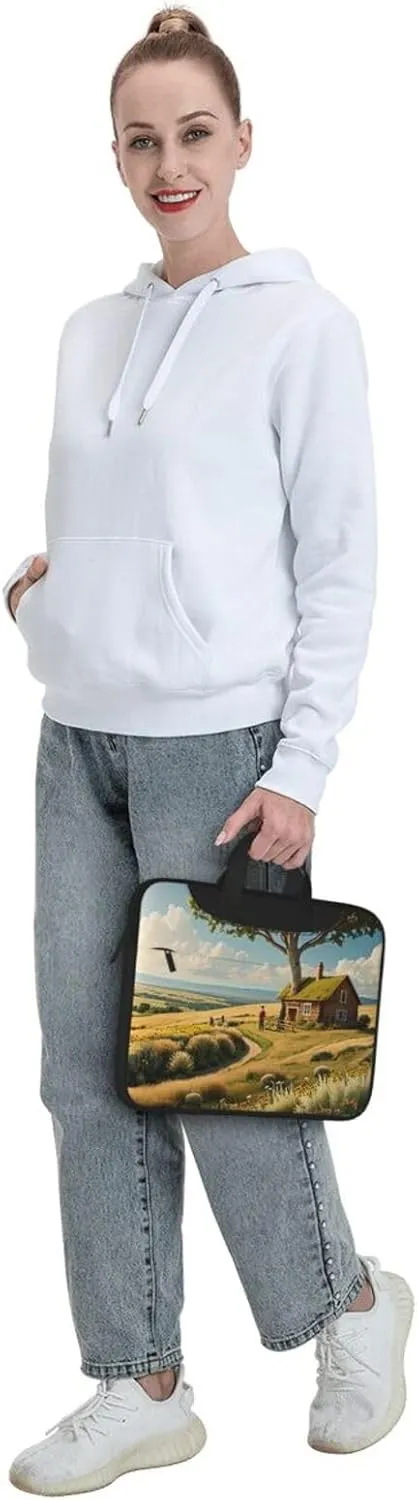 Natural Abundance Print Laptop Bag, 13-15.6 inch Work Tote Briefcase Messenger Bag Gifts for Men Women