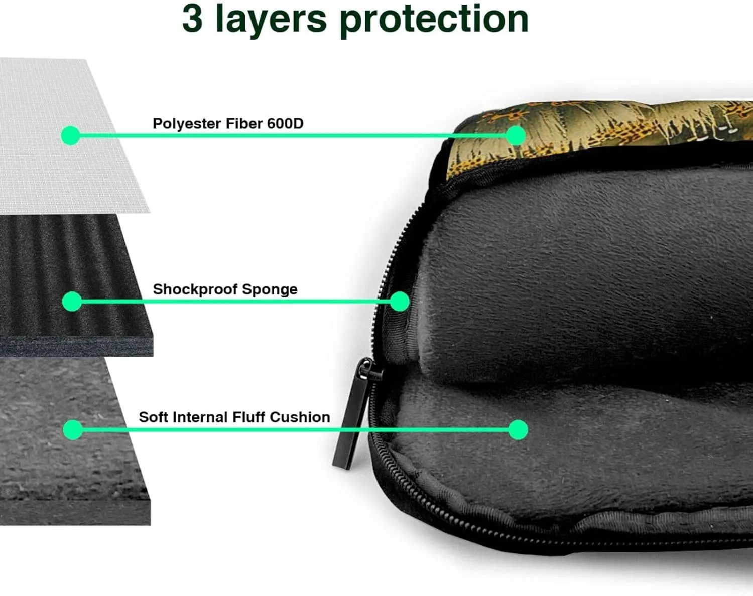 Natural Abundance Print Laptop Bag, 13-15.6 inch Work Tote Briefcase Messenger Bag Gifts for Men Women