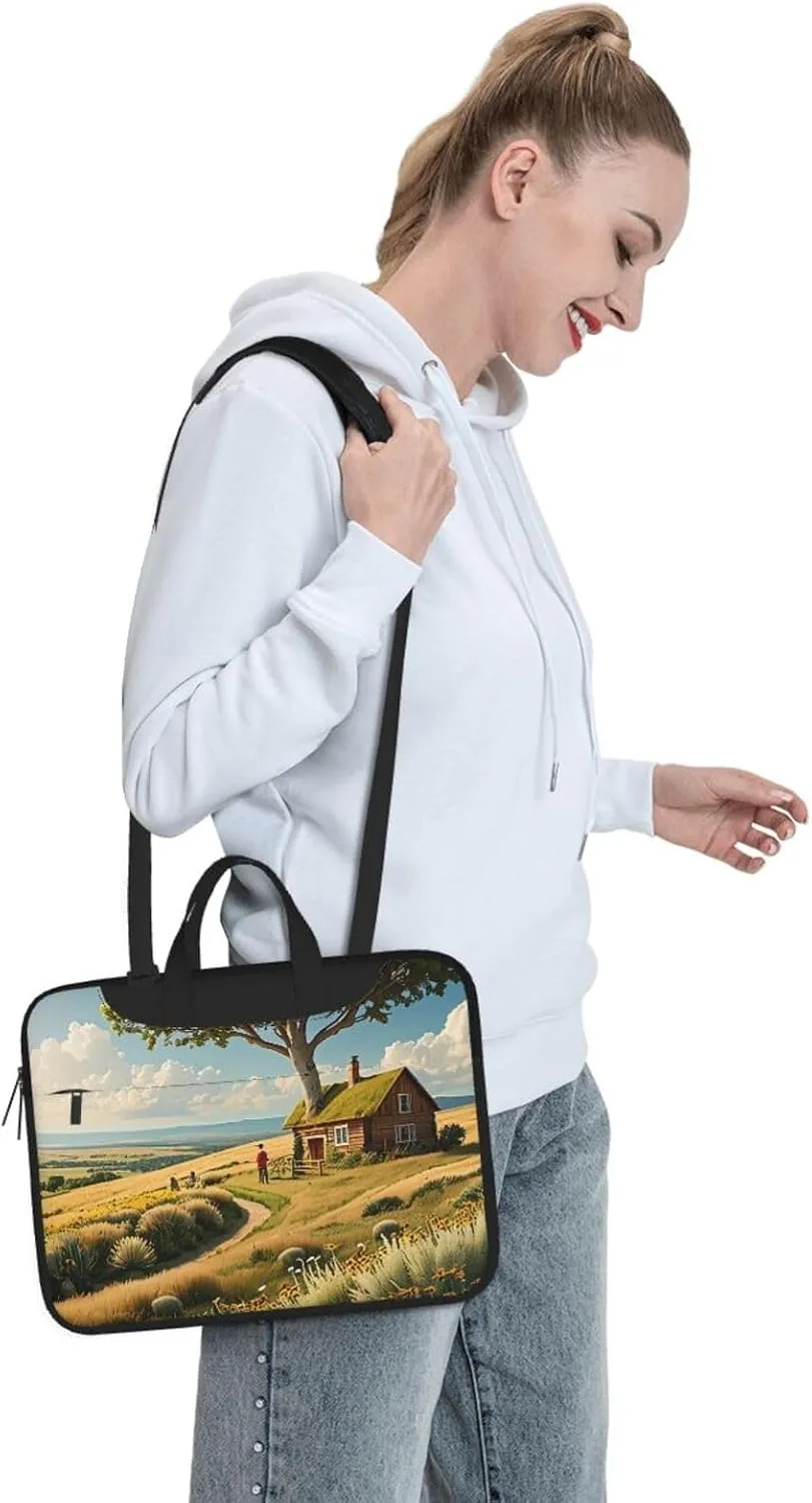 Natural Abundance Print Laptop Bag, 13-15.6 inch Work Tote Briefcase Messenger Bag Gifts for Men Women