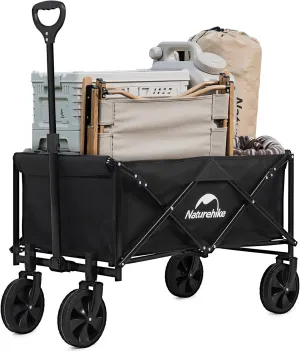 Naturehike Collapsible Wagon Wagon with Wheels Foldable, 300LBS Beach Cart, Portable Heavy Duty Garden Wagon Cart - Large Capacity Utility Wagon for Shopping, Camping, Garden, Sports, Grocery