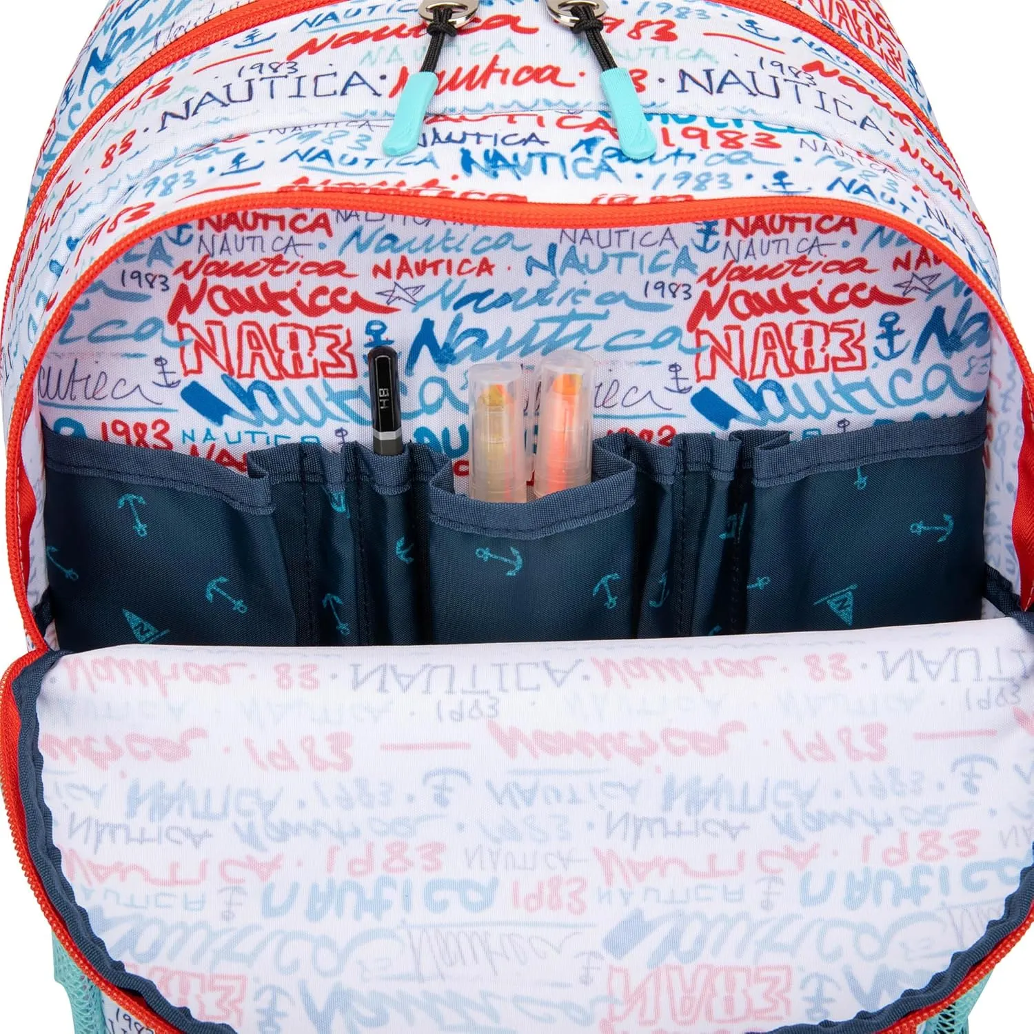 Nautica Backpack for Kids | Kindergarten, Elementary Children Backpack | 16" Tall | Graffiti