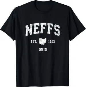 Neffs Ohio OH Vintage Athletic Sports Design T-Shirt