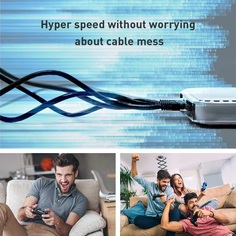Network Cable, Shielded Ethernet Cable, Cat8 10ft 2pack Cable, Gold Plated RJ45 Connectors, 26AWG Cat8 Network Cable, Weatherproof 40Gbps 2000Mhz F/FTP LAN Cables for Gaming, Xbox, Modem, Router, PC